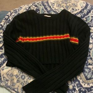 black cropped sweater